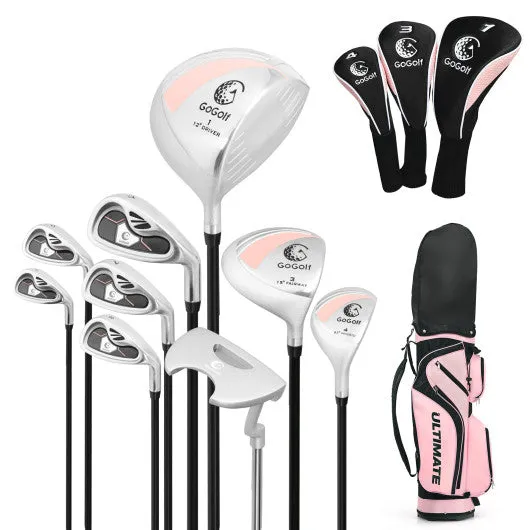 10 Pieces Womens Complete Golf Club Set with Alloy Driver