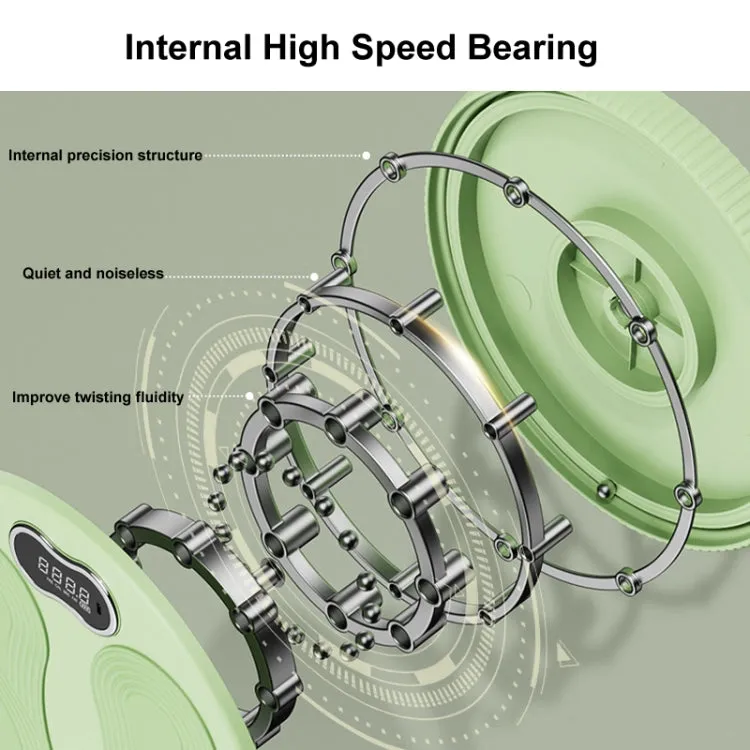 30cm Fitness Twist Waist Disc 4 Modes Balance Board with Electronic Counting(Green)