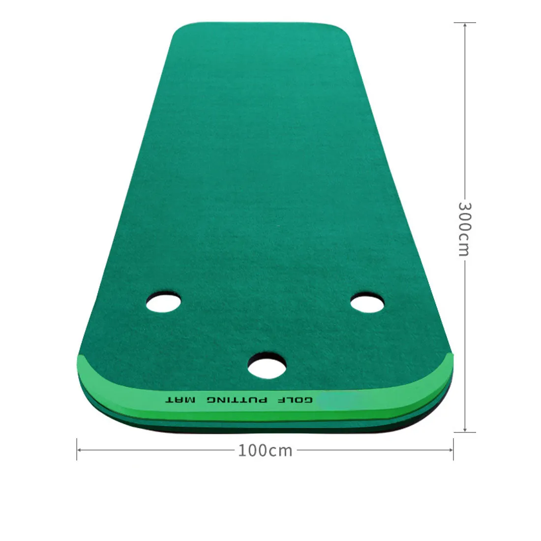 3M Golf Putting Mat Practice Training Indoor Outdoor Portable Slope Balls Soft Fleece Surface