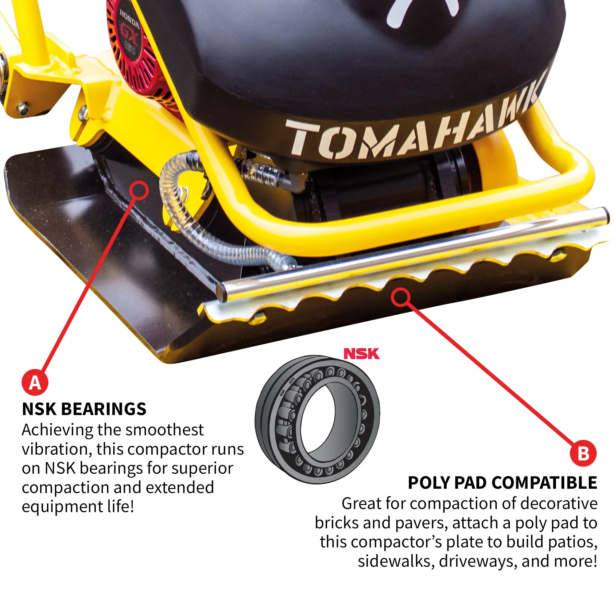 5.5 HP Honda Vibratory Plate Compactor for Asphalt Aggregate Soil Compaction