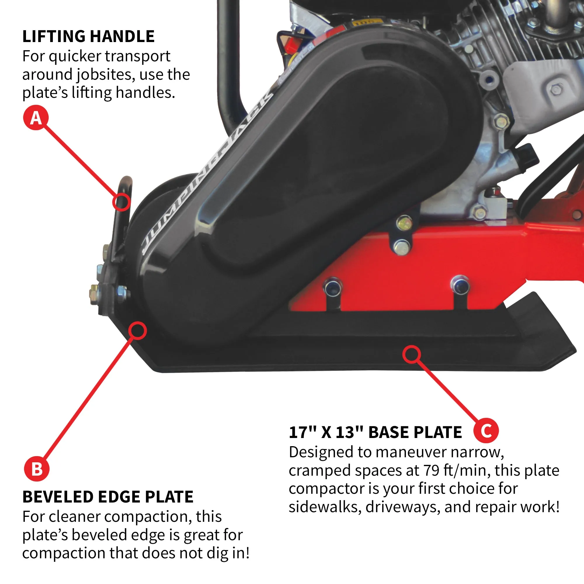 5.5 HP Honda Vibratory Plate Compactor for Soil Compaction Tamper 3 Year Warranty