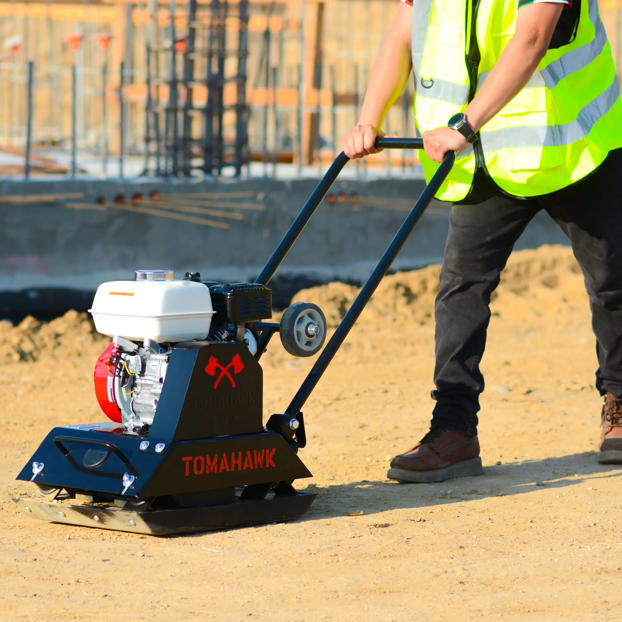 5.5 HP Honda Vibratory Plate Compactor Tamper for Ground, Gravel, Dirt, Asphalt, Compaction