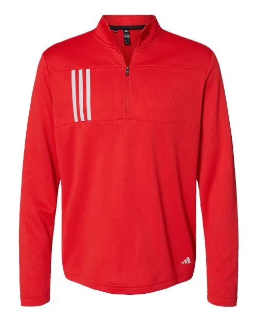 Adidas 3-Stripes Double Knit Quarter-Zip Pullover A482