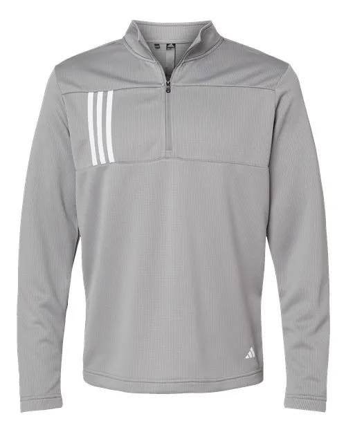 Adidas 3-Stripes Double Knit Quarter-Zip Pullover A482