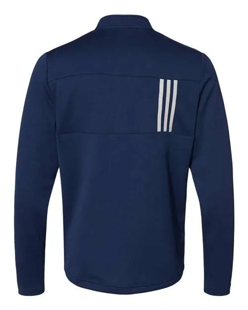 Adidas 3-Stripes Double Knit Quarter-Zip Pullover A482