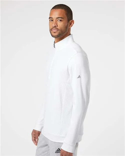 Adidas Performance Textured Quarter-Zip Pullover A295