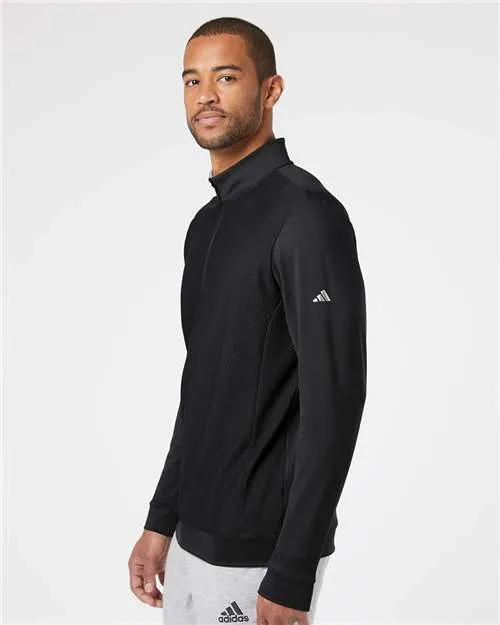 Adidas Performance Textured Quarter-Zip Pullover A295