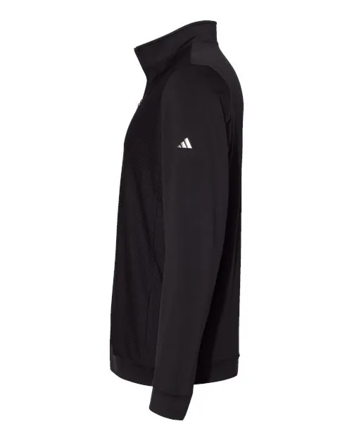 Adidas Performance Textured Quarter-Zip Pullover A295