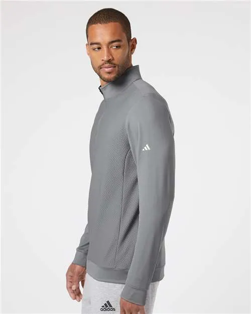 Adidas Performance Textured Quarter-Zip Pullover A295