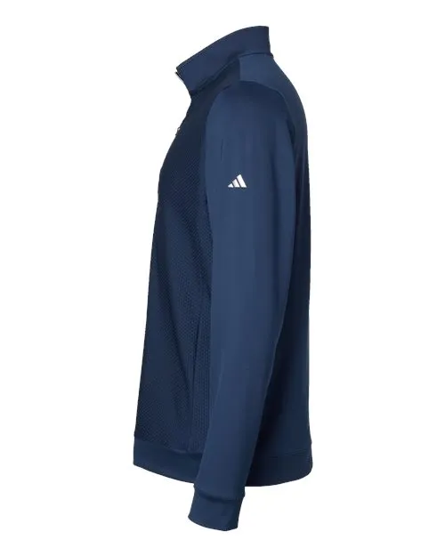 Adidas Performance Textured Quarter-Zip Pullover A295