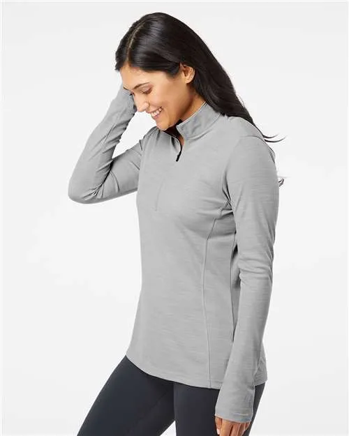 Adidas Women's Lightweight Mélange Quarter-Zip Pullover A476