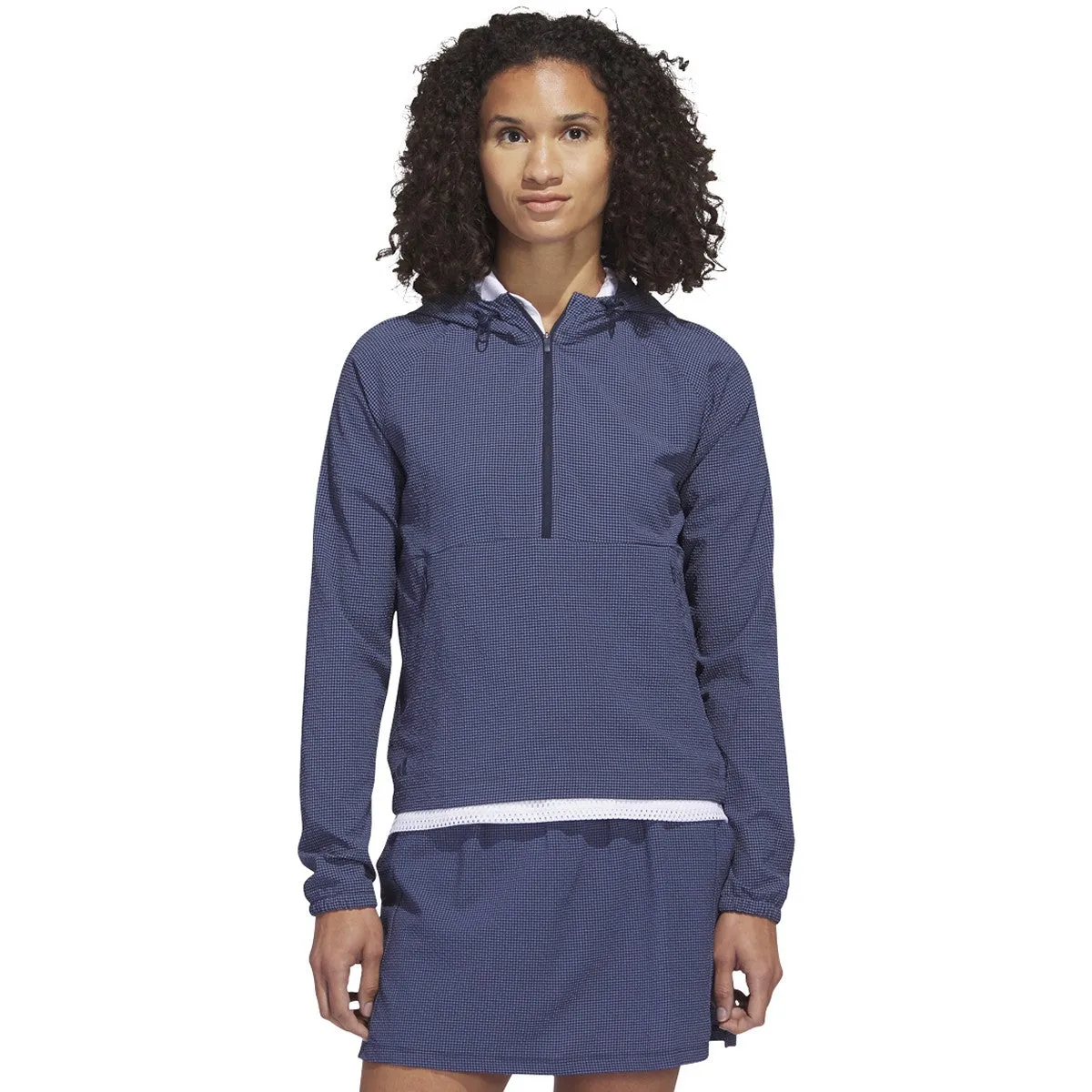 adidas Women's Seersucker 1/4-Zip Golf Hoodie