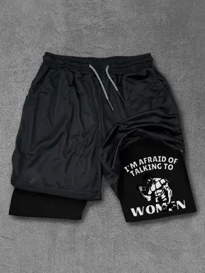 Afraid Of Talking To Women Performance Training Shorts