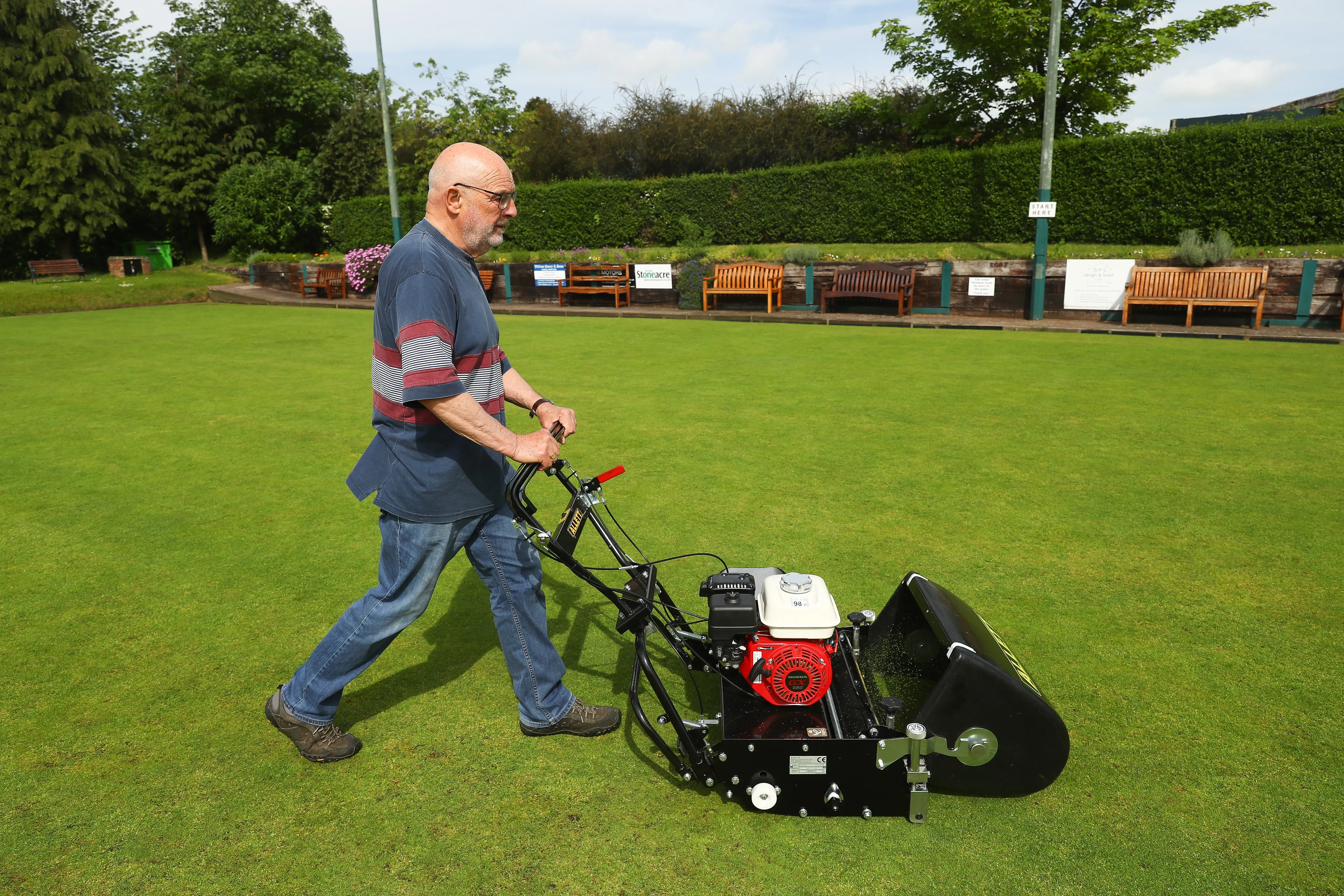 Allett C20 Cylinder Mower (Power-unit with Grassbox)