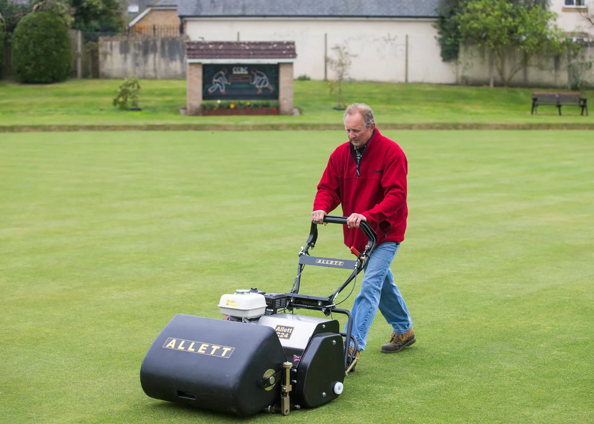 Allett C24 Cylinder Mower (Power-unit with Grassbox)