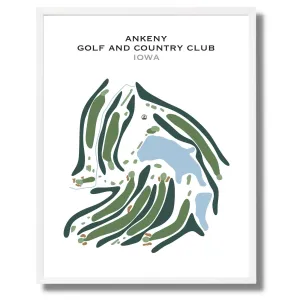 Ankeny Golf and Country Club, Iowa - Printed Golf Course