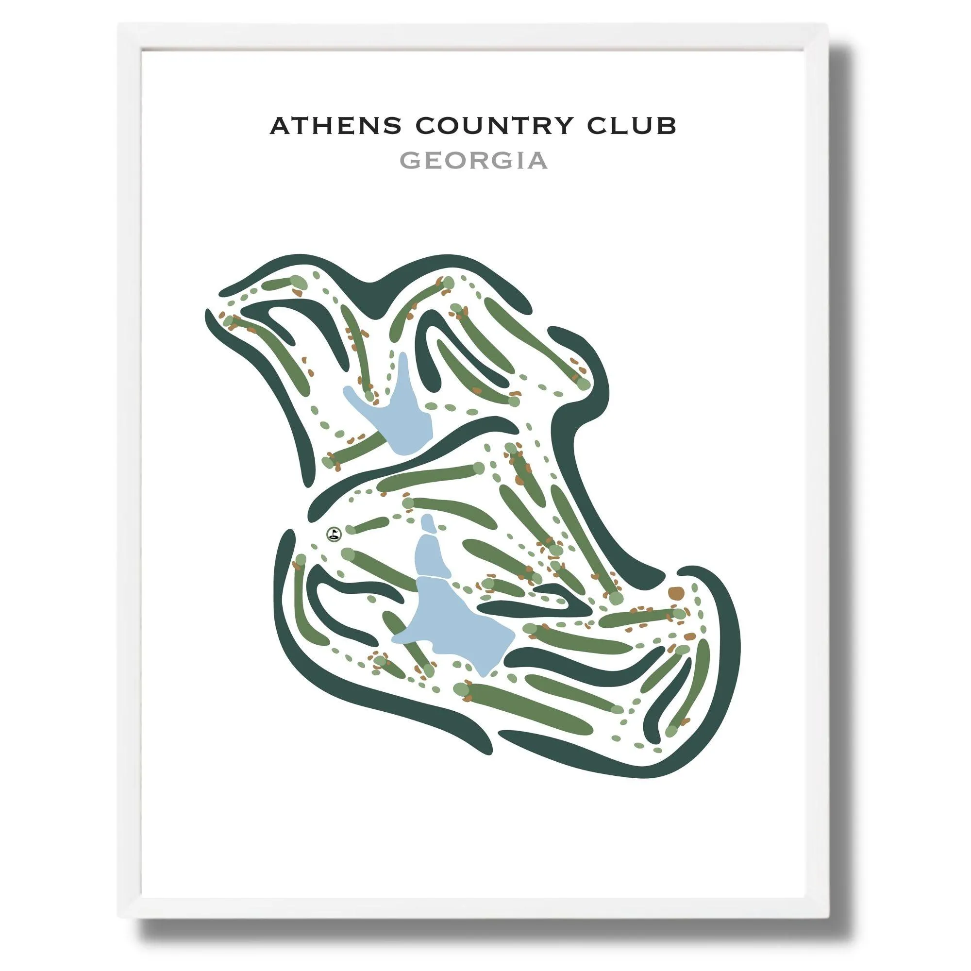 Athens Country Club, Georgia - Printed Golf Courses