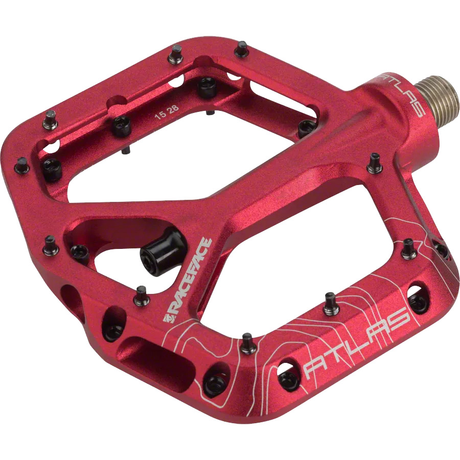 Atlas Plat Pedals 9/16 - Red