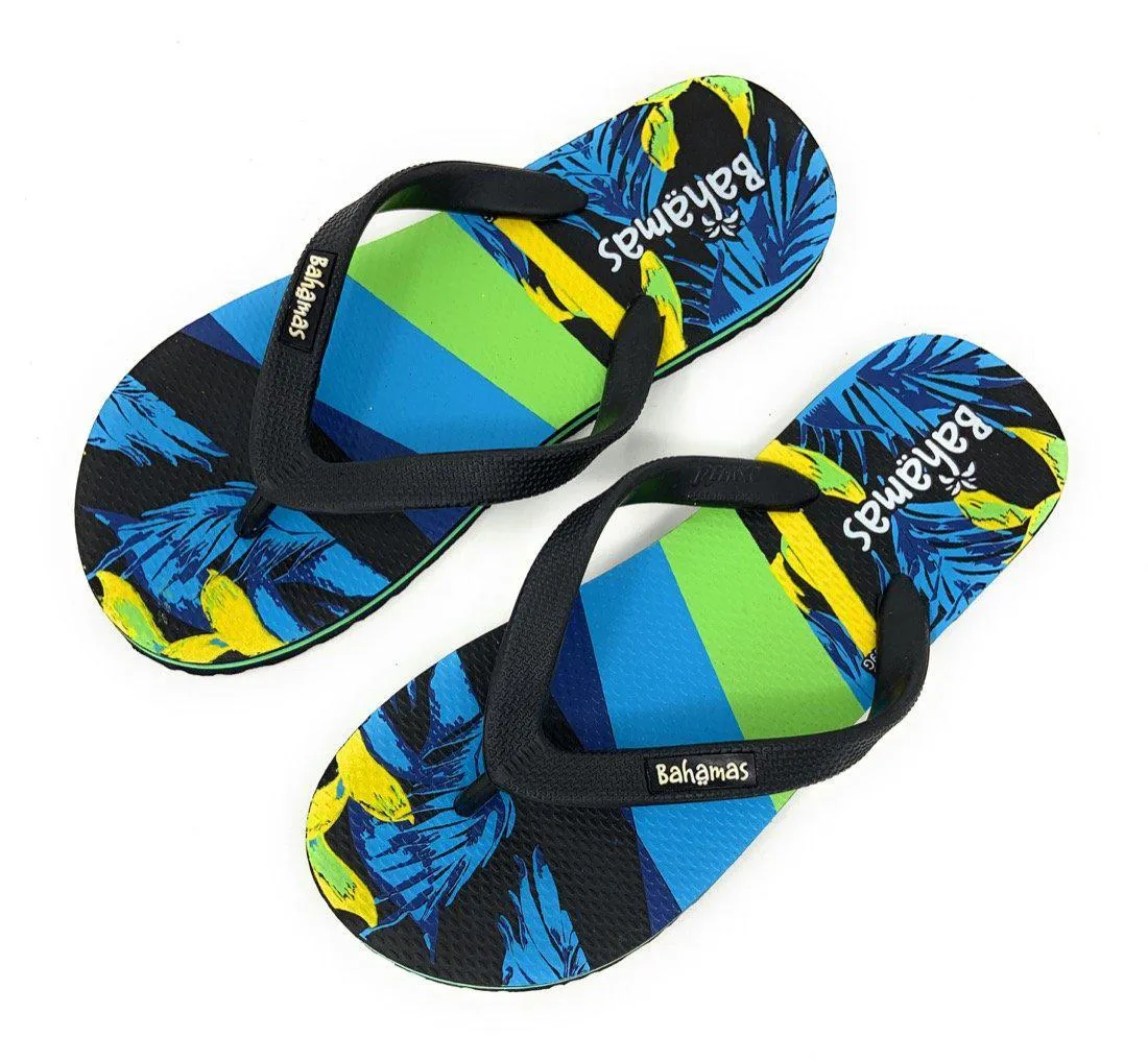 Bahamas Mens Flip Flops Premium Comfort Thong Soles Sandals Slippers Tropical Beach