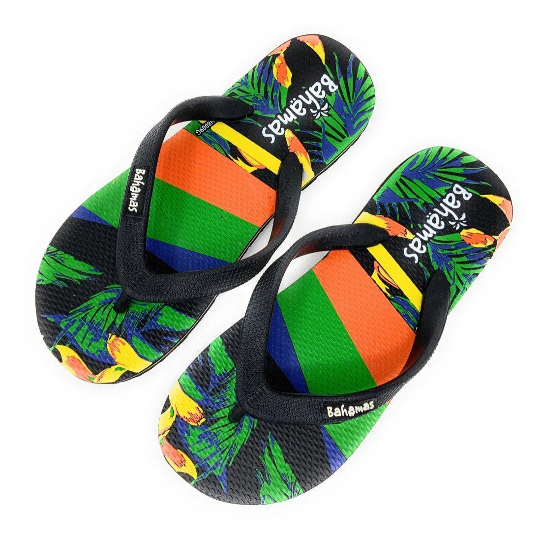 Bahamas Mens Flip Flops Premium Comfort Thong Soles Sandals Slippers Tropical Beach