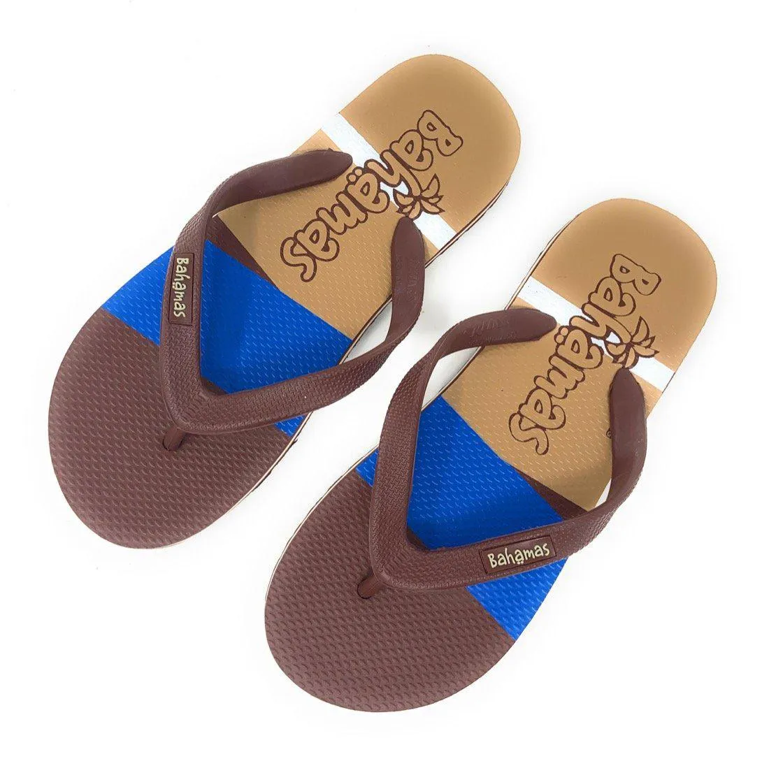 Bahamas Mens Flip Flops Premium Comfort Thong Soles Sandals Slippers Tropical Beach