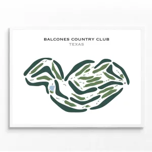 Balcones Country Club, Texas - Printed Golf Courses