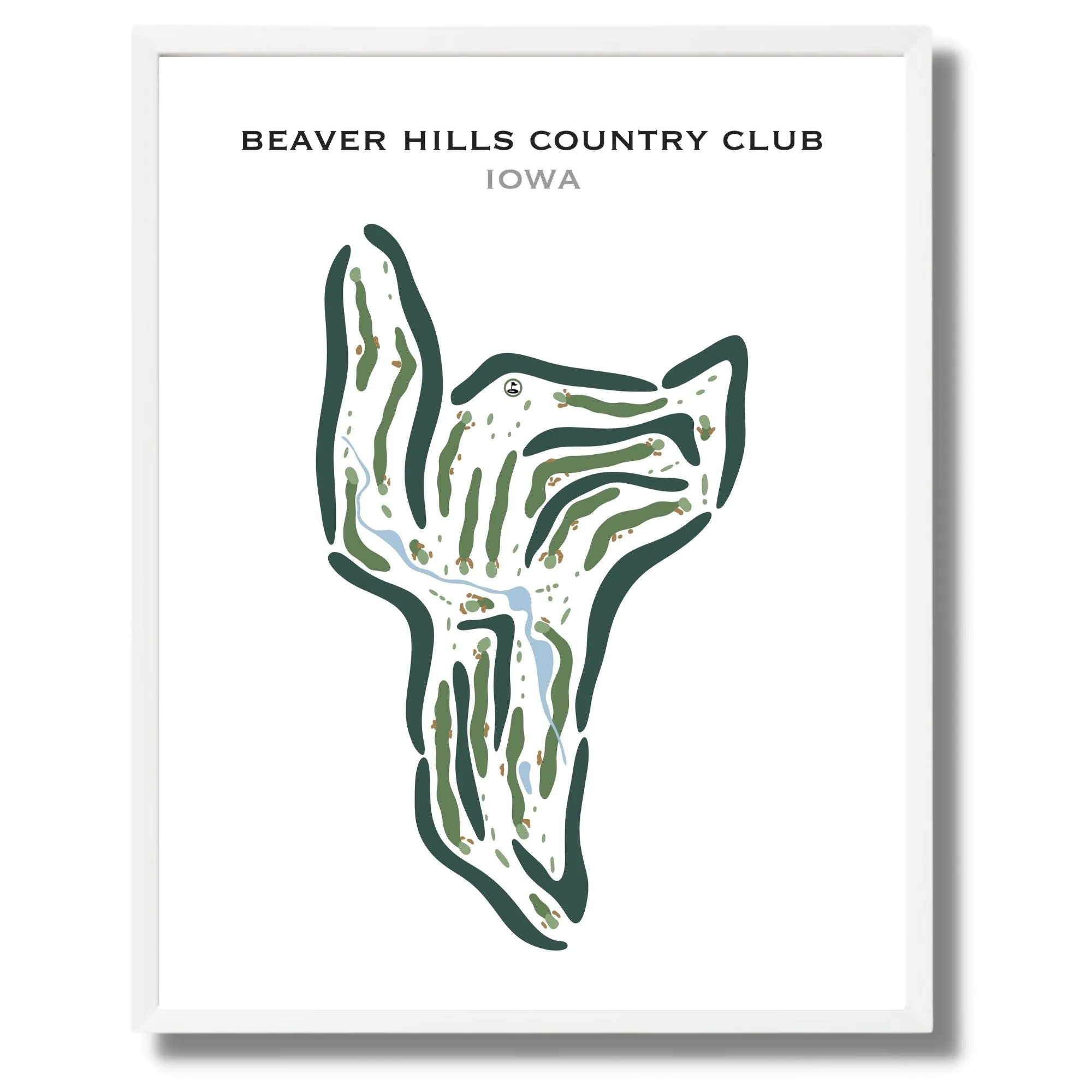 Beaver Hills Country Club - Golf Course, Iowa - Printed Golf Courses