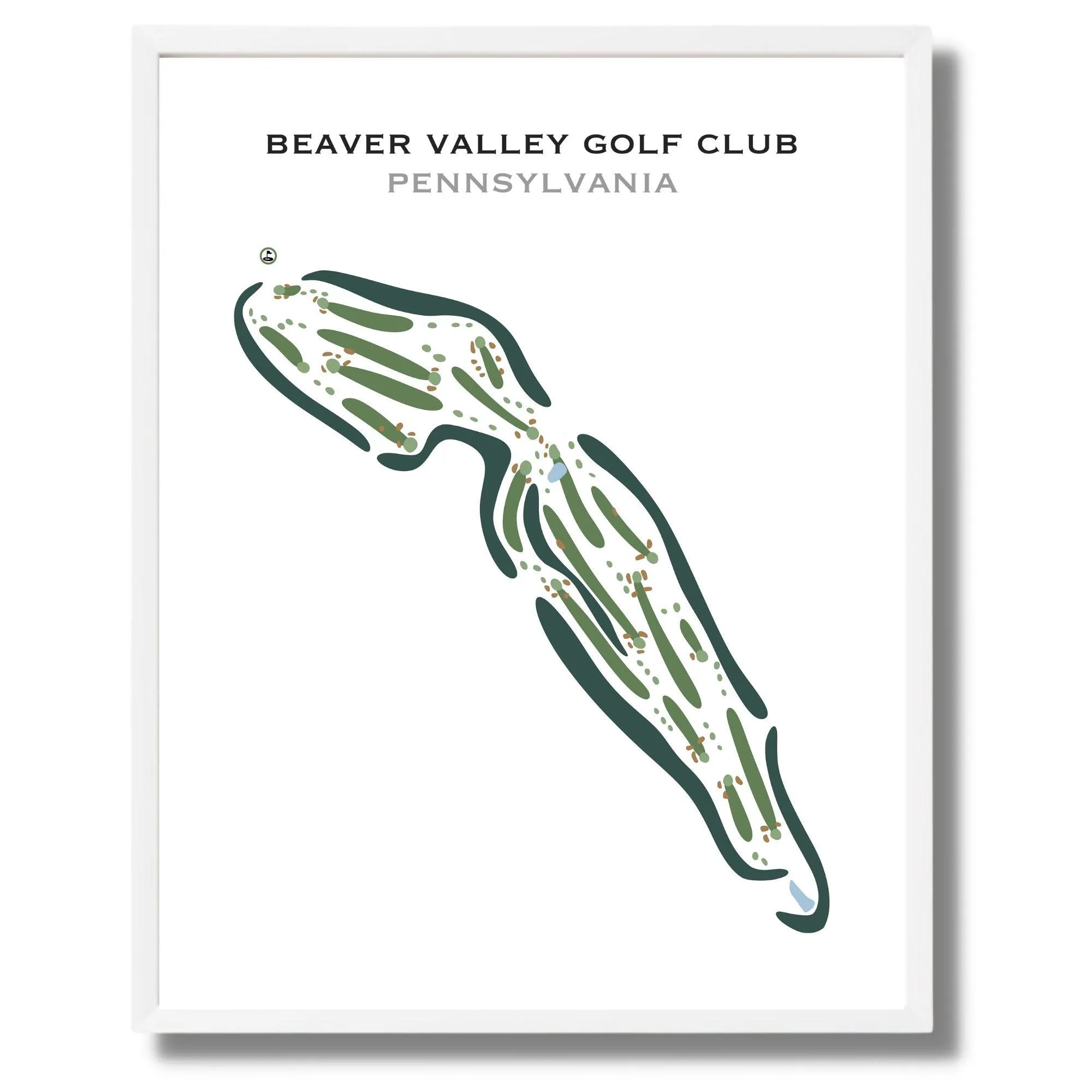 Beaver Valley Golf Club, Pennsylvania - Printed Golf Courses