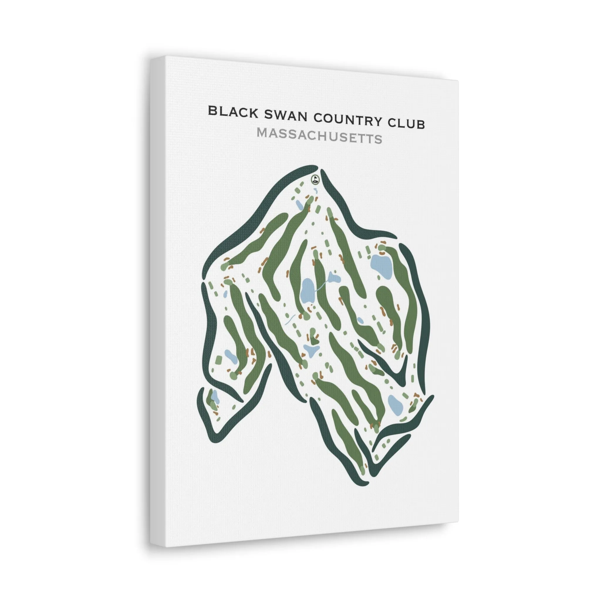 Black Swan Country Club, Massachusetts - Printed Golf Courses