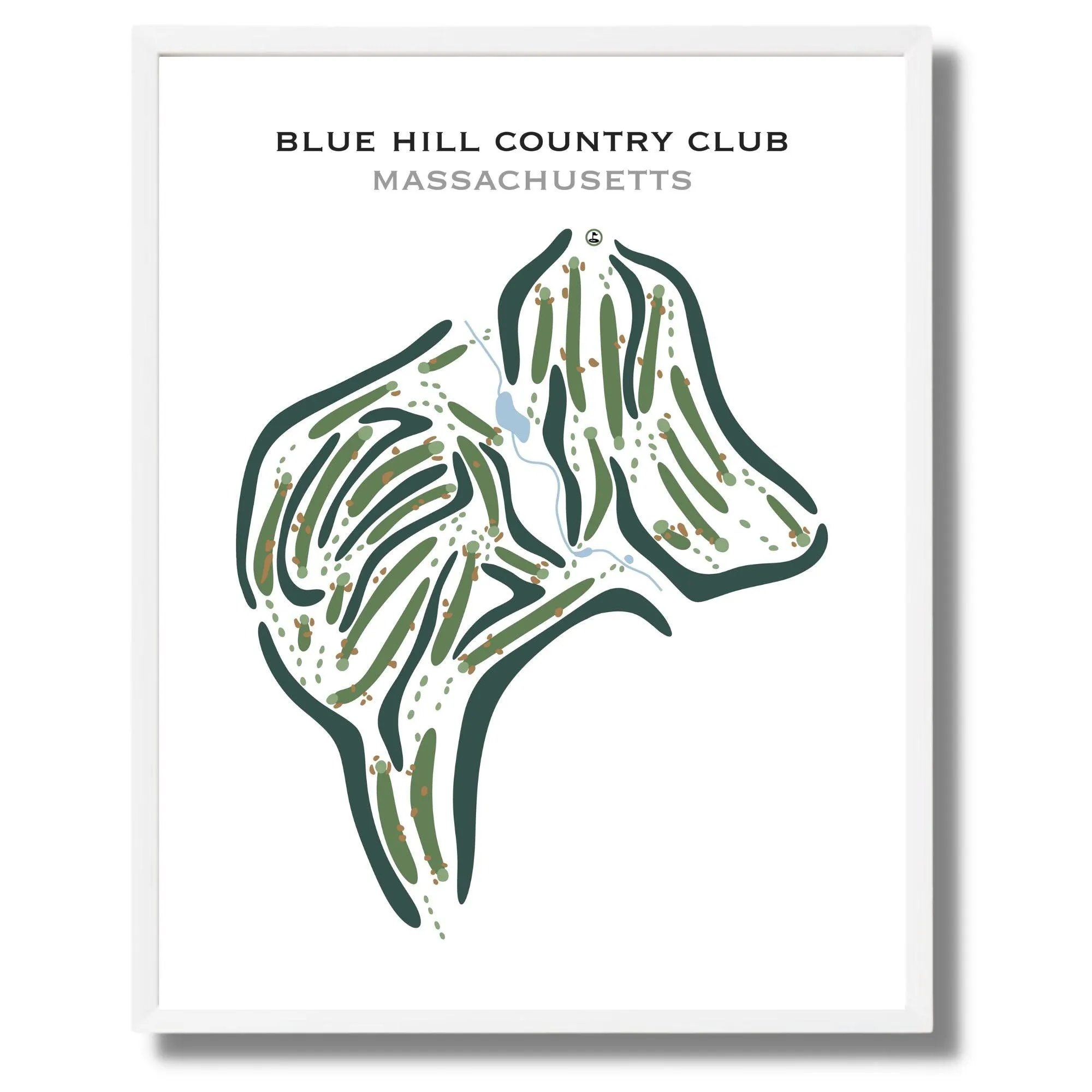 Blue Hill Country Club, Massachusetts - Printed Golf Courses