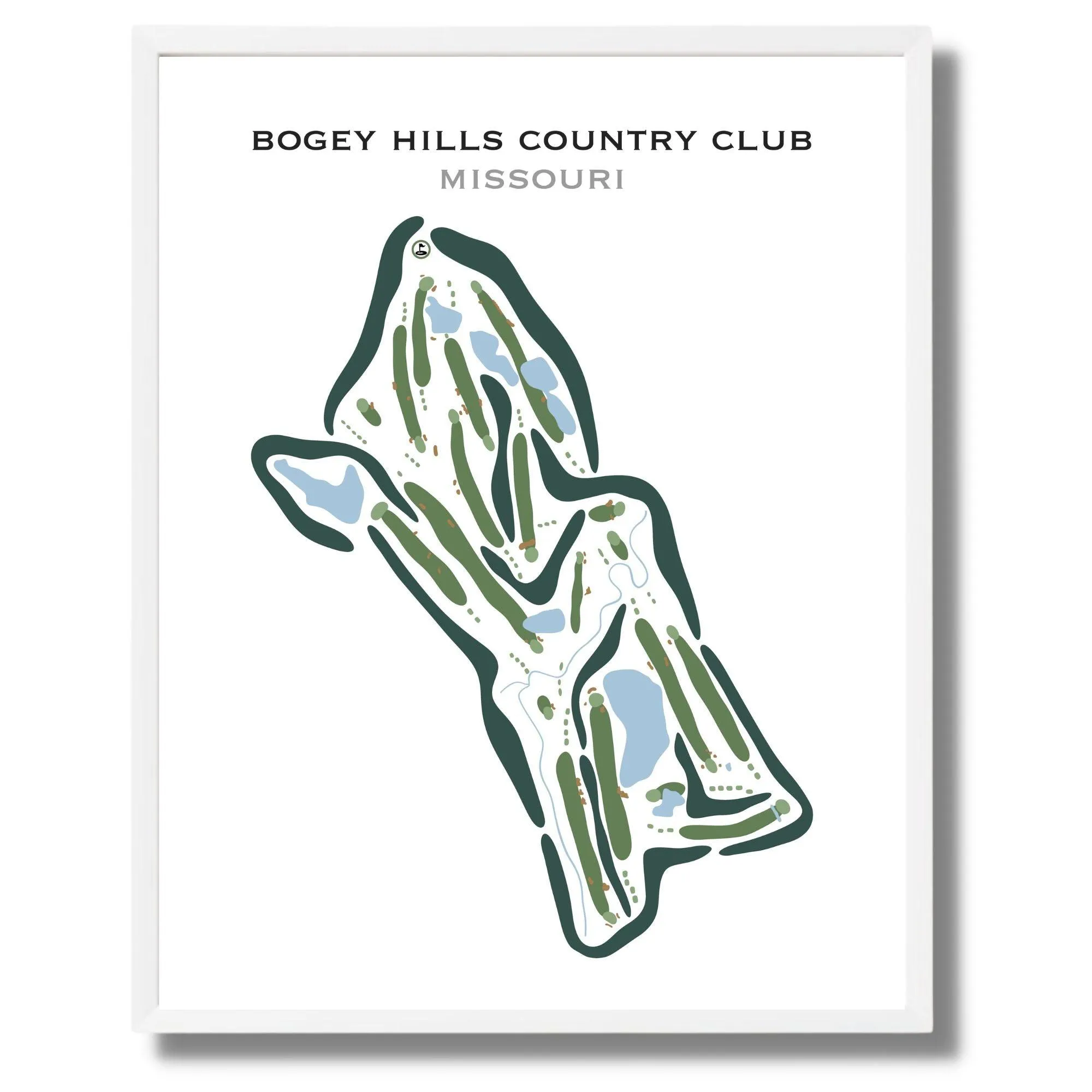 Bogey Hills Country Club, Missouri - Printed Golf Courses