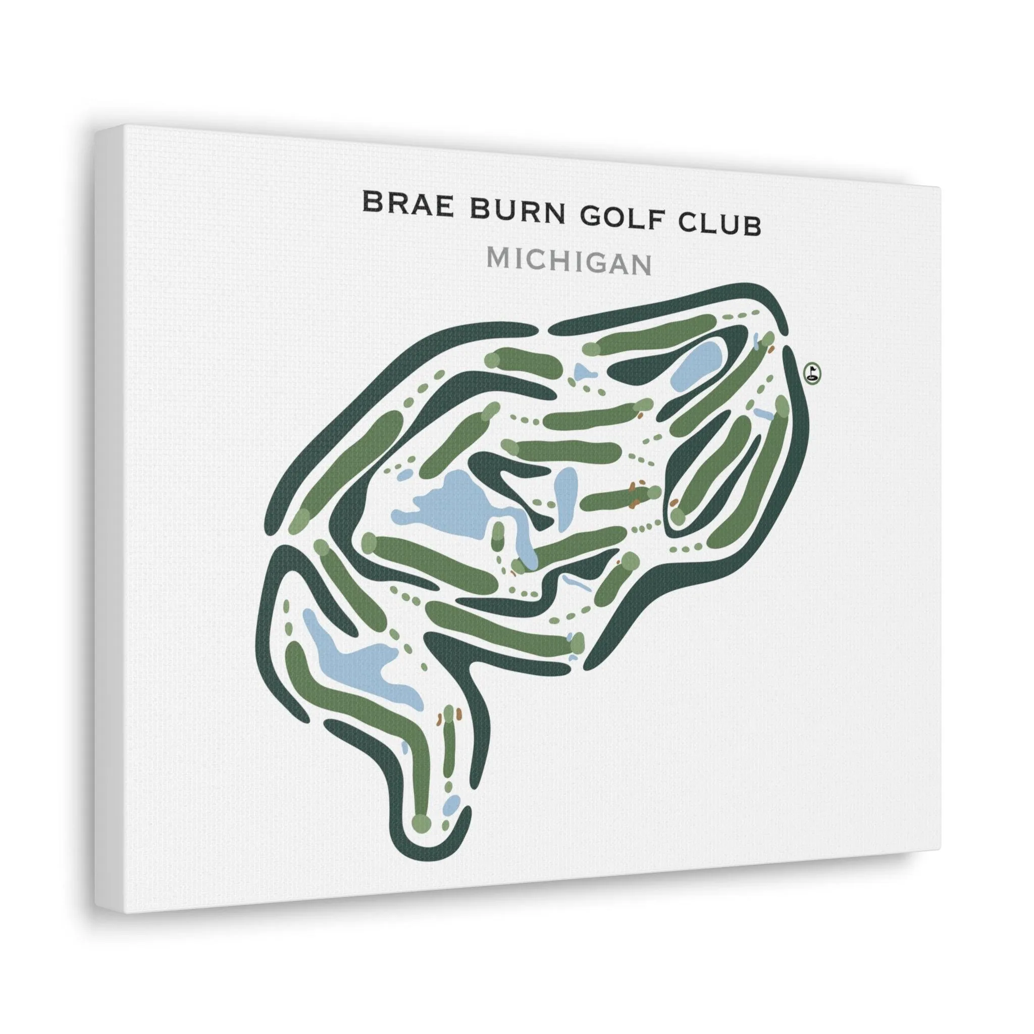 Brae Burn Golf Club, Michigan - Printed Golf Courses