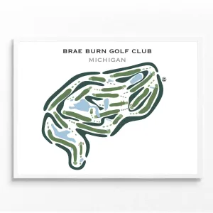 Brae Burn Golf Club, Michigan - Printed Golf Courses