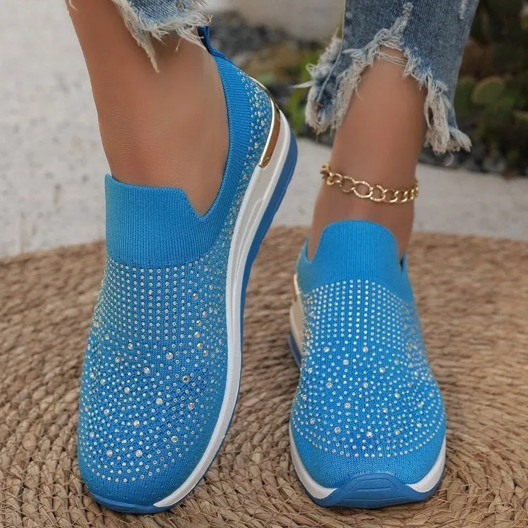 Breathable Shoes Spring Flyknit Slip-on Casual Mesh