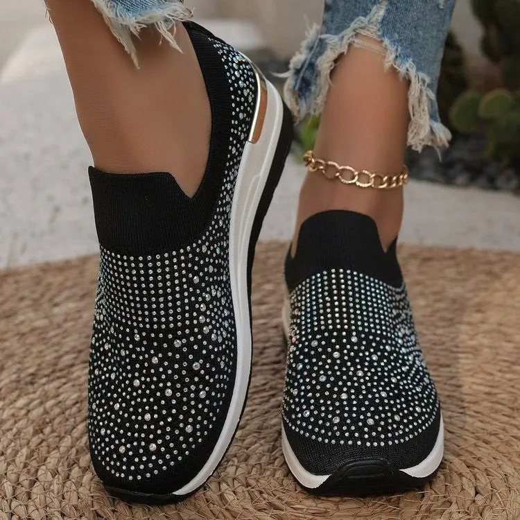 Breathable Shoes Spring Flyknit Slip-on Casual Mesh