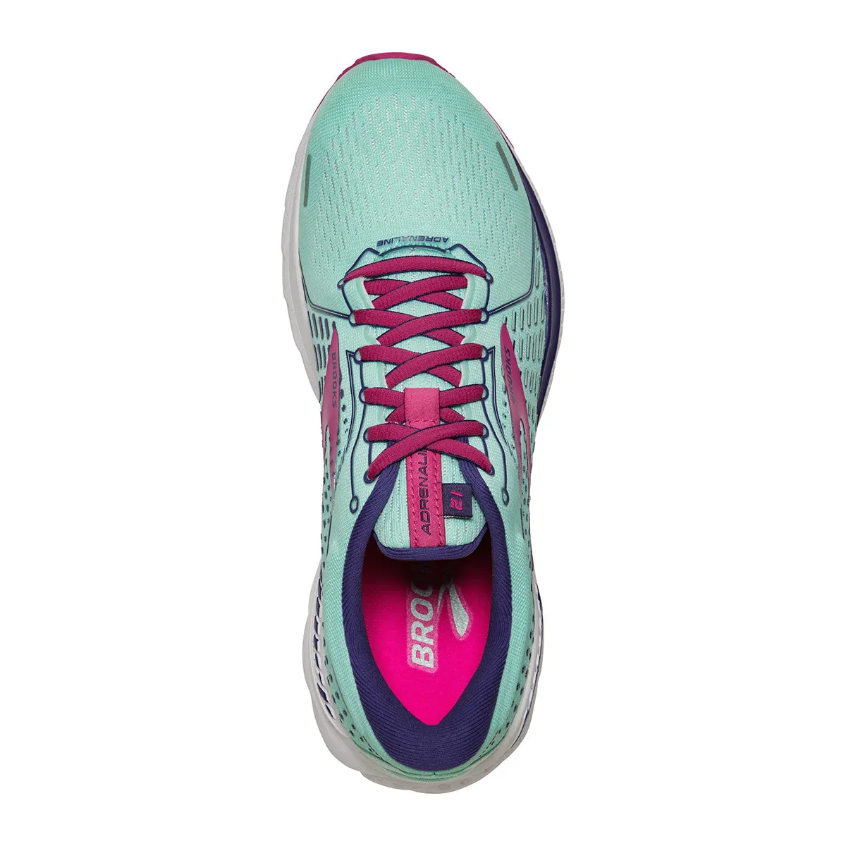 Brooks Adrenaline GTS 21 - Yucca - Navy Blue - Fuchsia