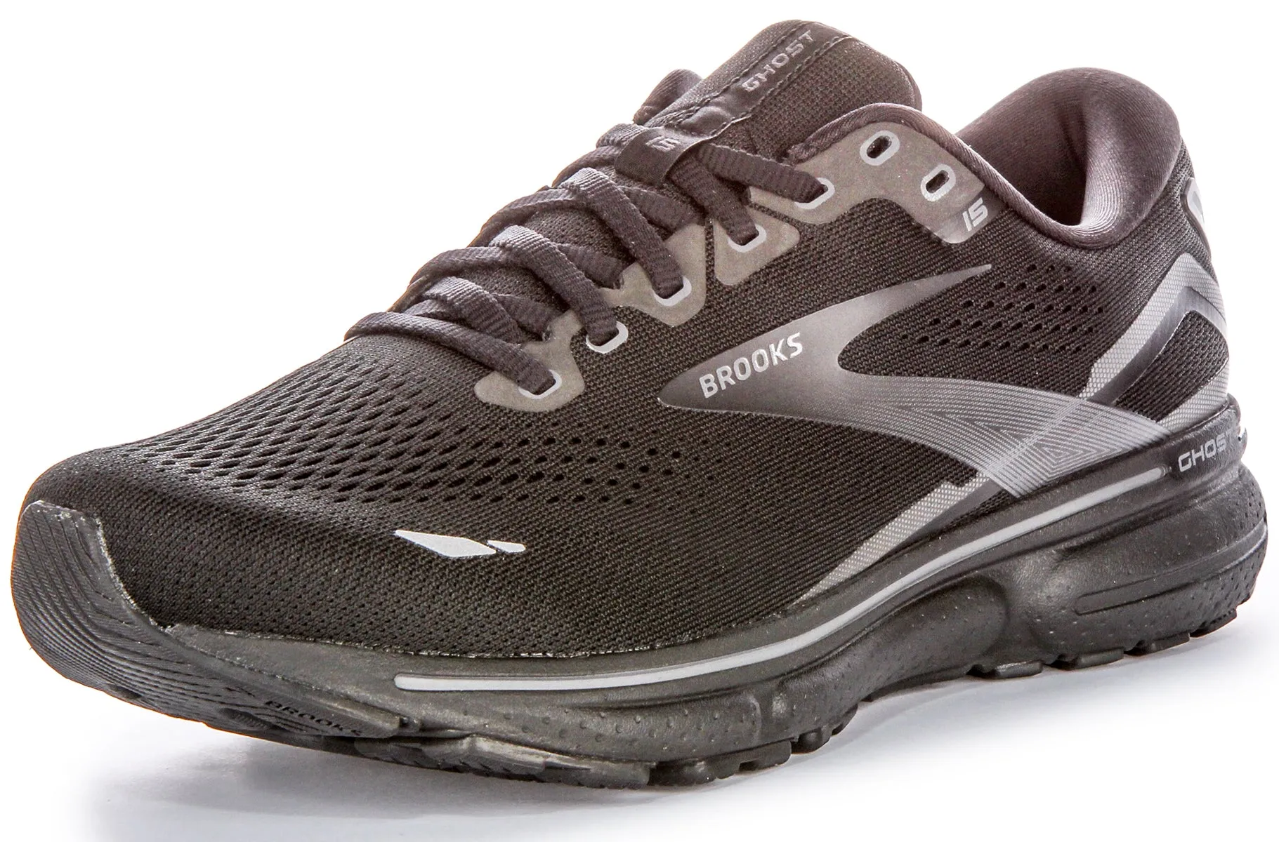 Brooks Ghost 15 In Black Black For Men | Wide Fit