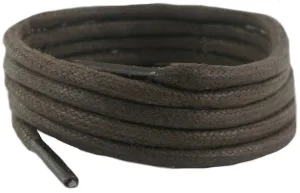 Brown shoelace boot laces waxed cotton 140 cm 3 mm round