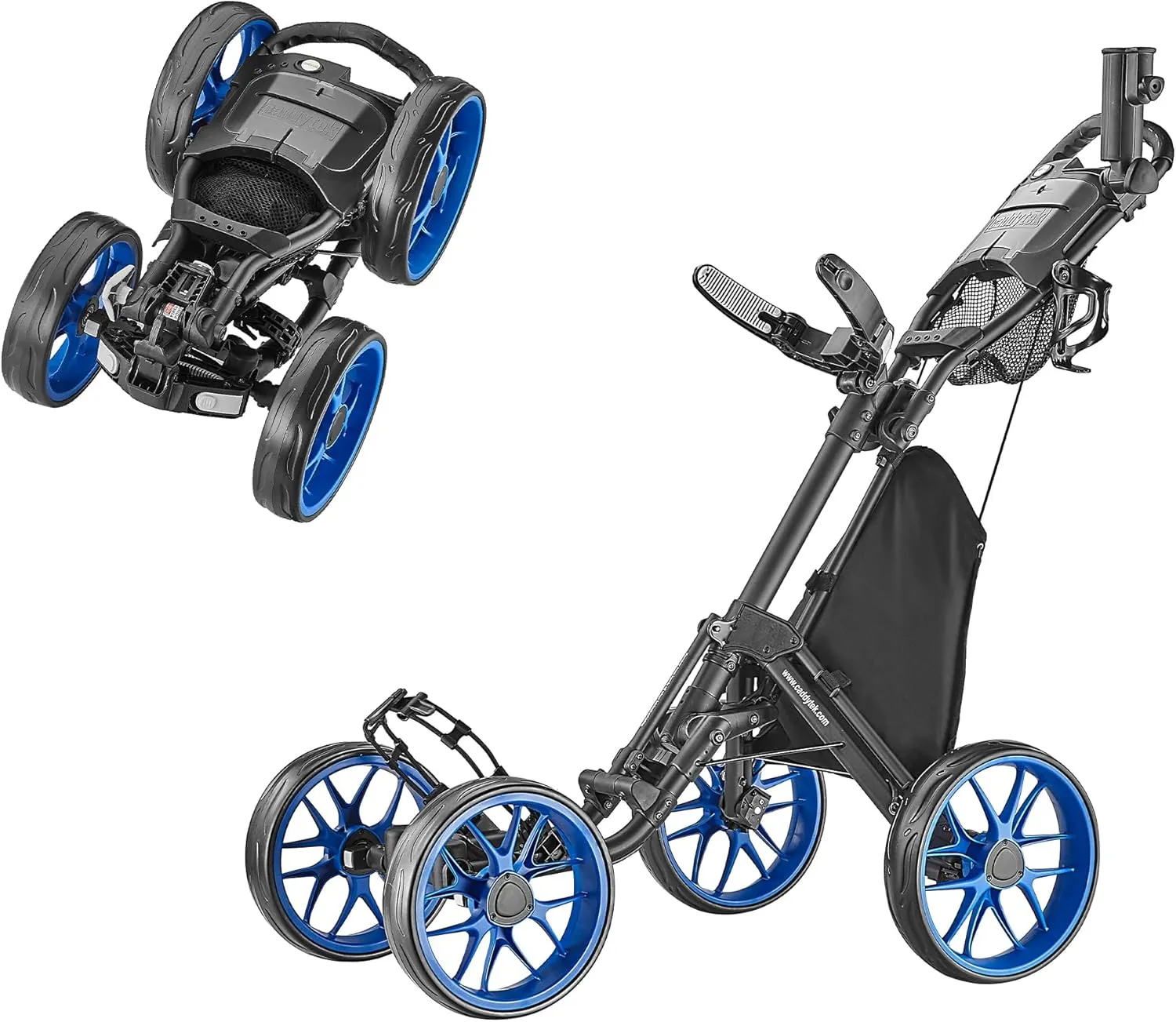 CaddyTek CaddyCruiser ONE Tour 4 Wheel Golf Push Cart