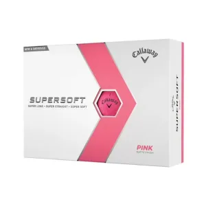 Callaway 642076012 Golf 2023 Supersoft Golf Ball-Matte Pink 12 Pack