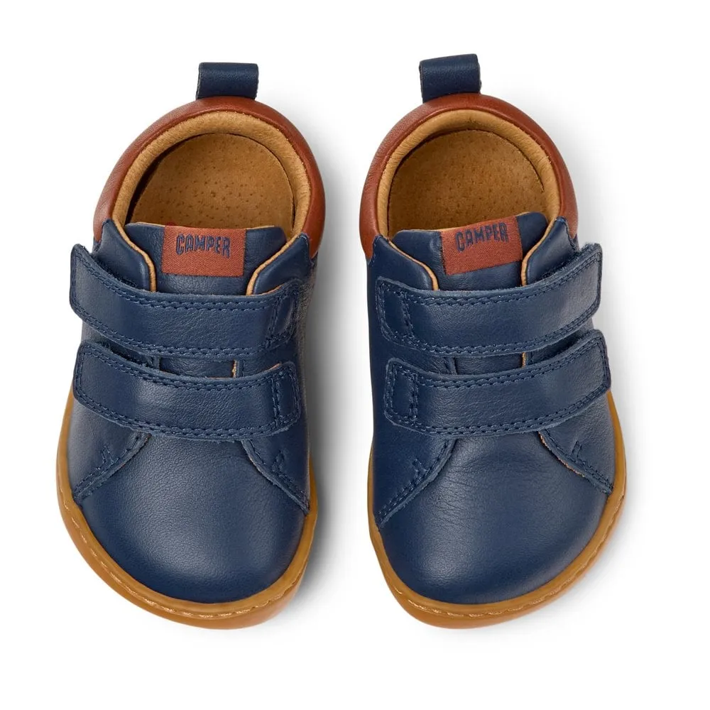 Camper: Peu Cami Velcro - Blue / Brown