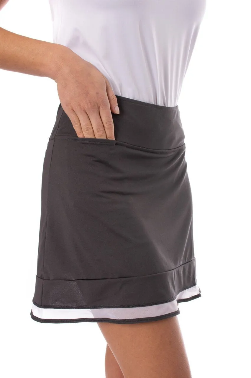 Charcoal Top Golf Pull-On Skort