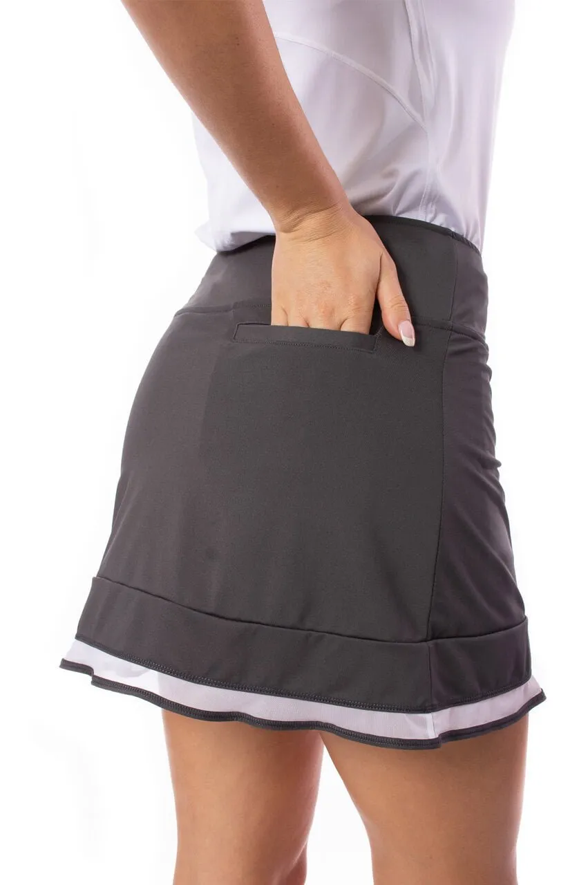 Charcoal Top Golf Pull-On Skort