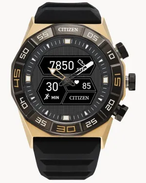 Citizen Smart Hybrid Black Dial SIlicone Strap Watch JX2009-03E