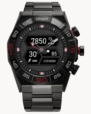 Citizen Smart Hybrid Black Dial Stainless Steel Bracelet Watch JX2005-55E