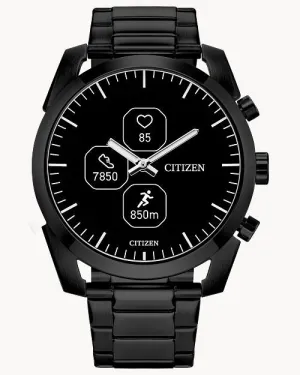 Citizen Smart Hybrid Black Dial Stainless Steel Bracelet Watch JX2017-56E