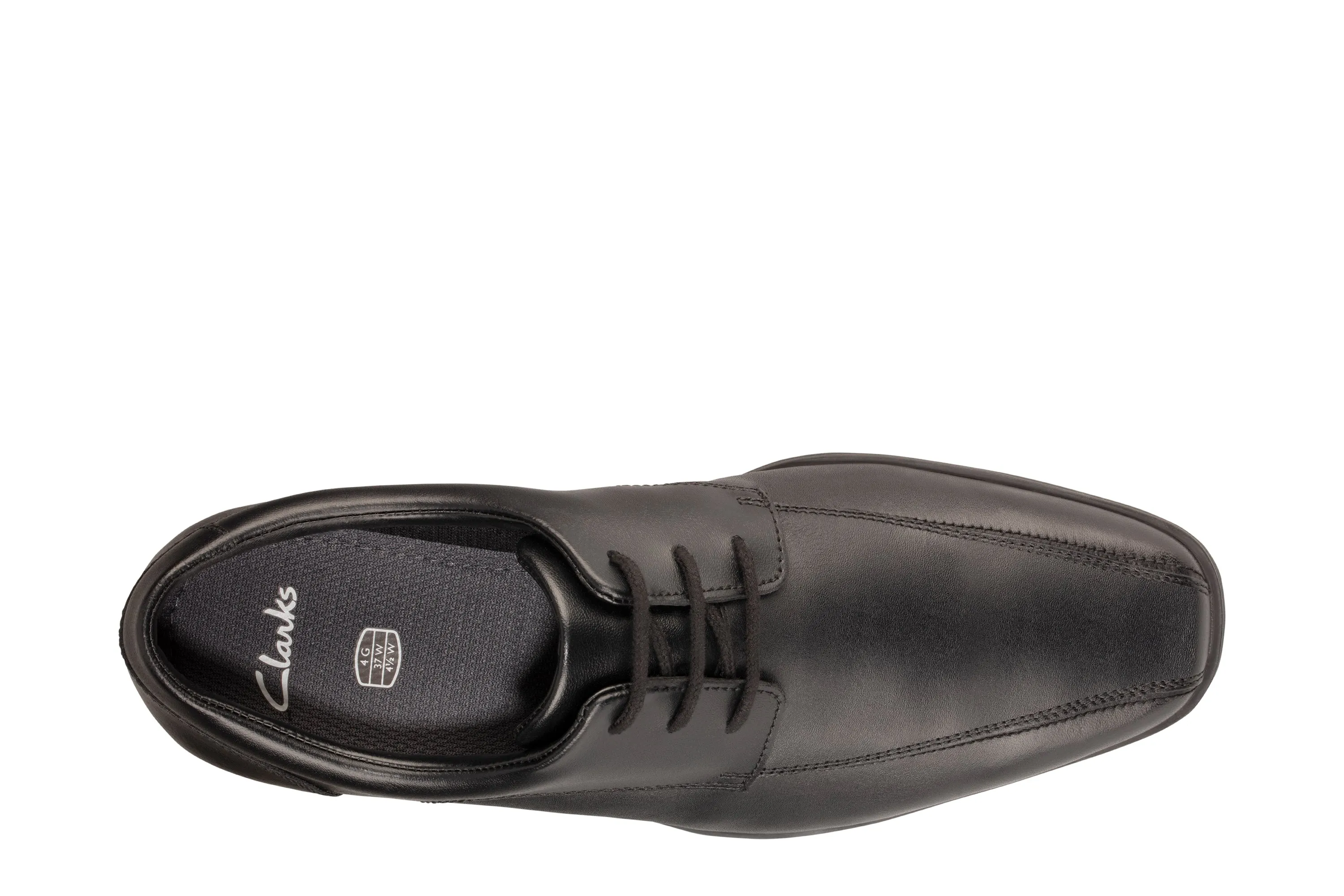 Clarks Scala Step Boys Black School Shoe