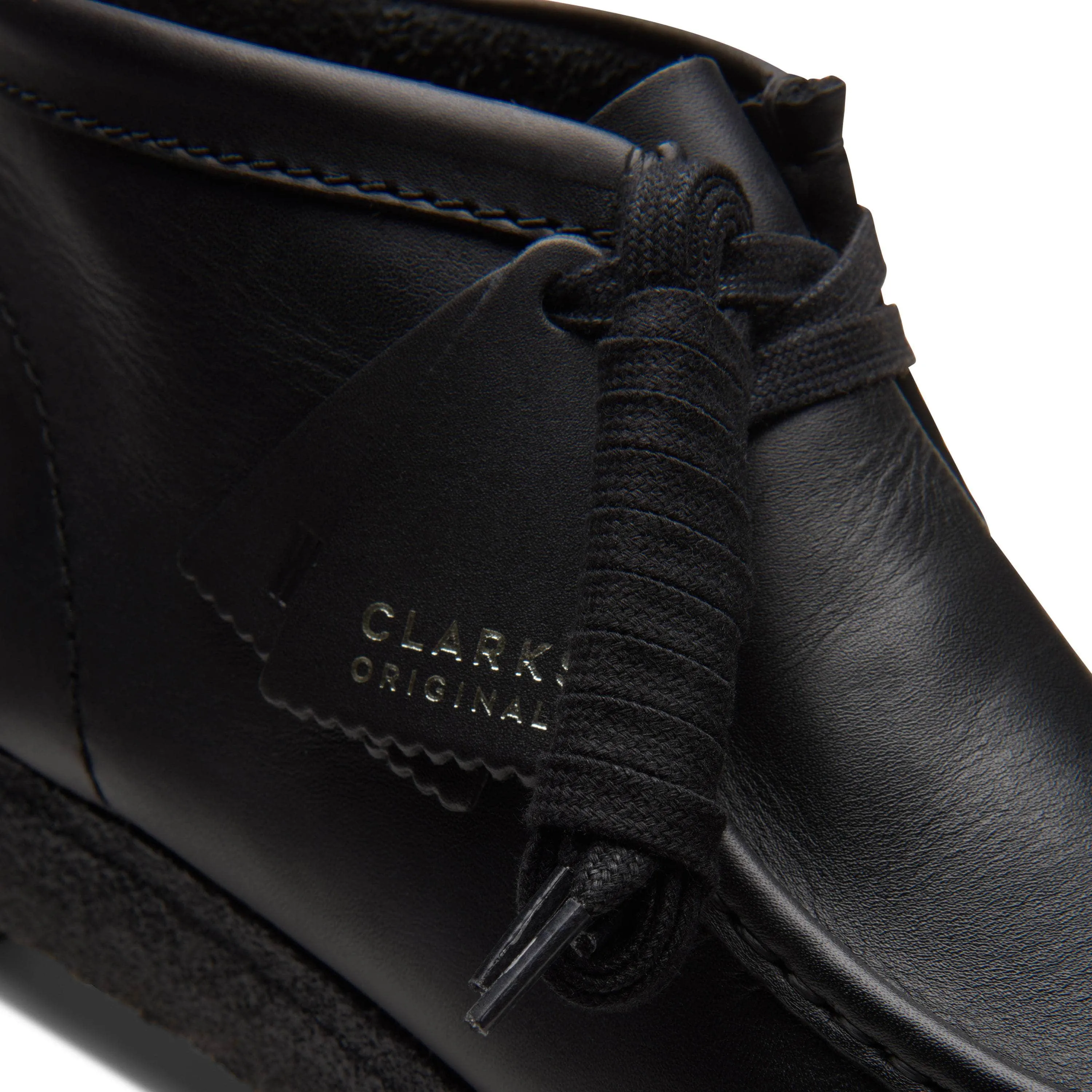 Clarks Wallabee Boot Black Leather - Men's