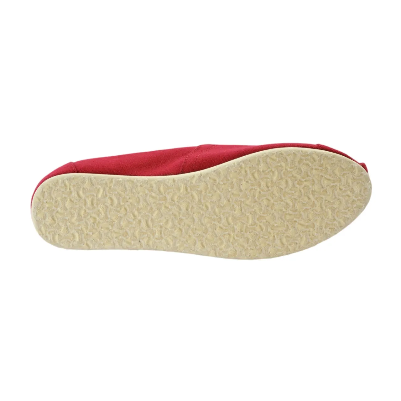 Classic Red Canvas Slip On Shoes for Women