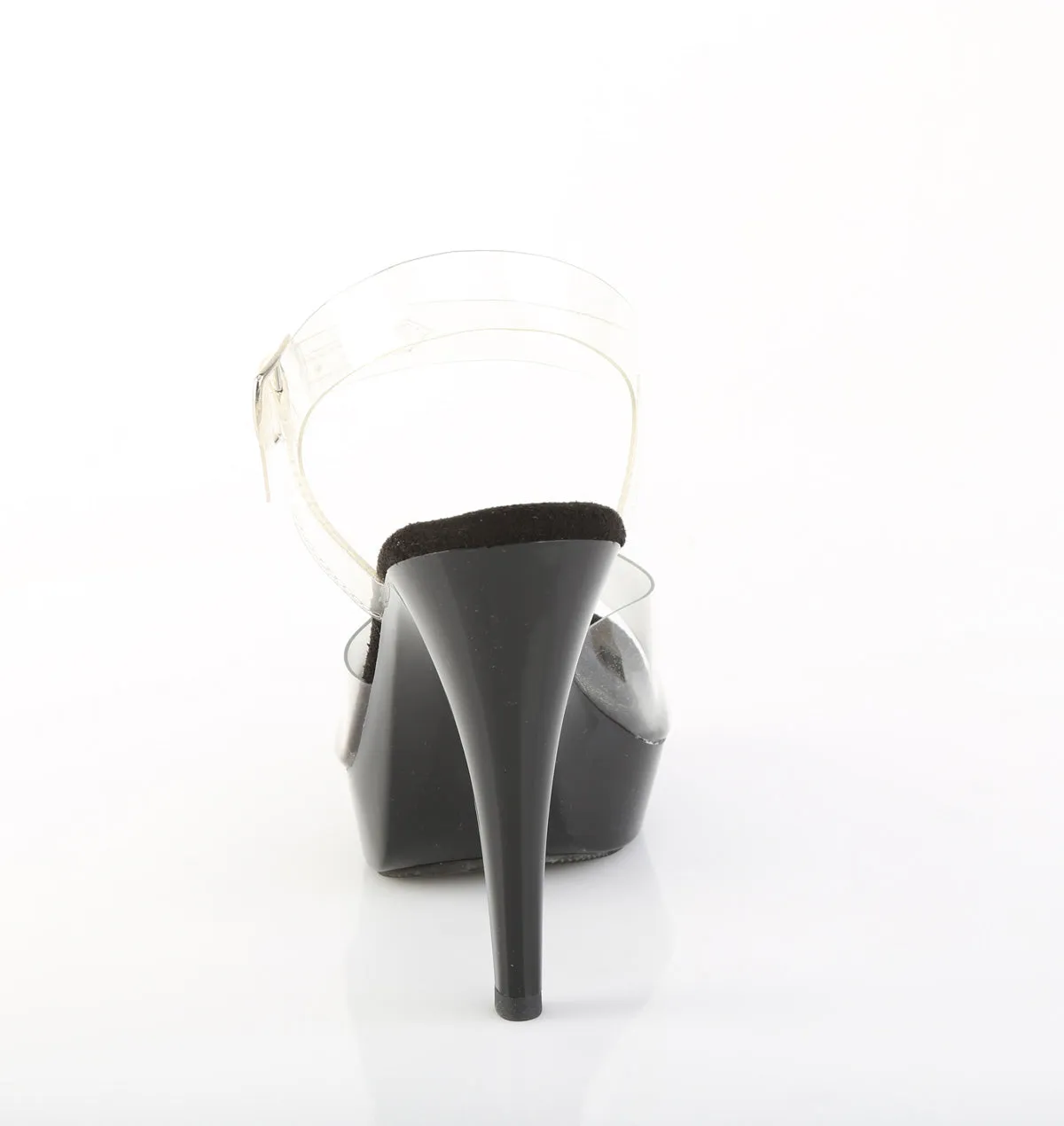 Cocktail-508 Clear-Black Platform Heels